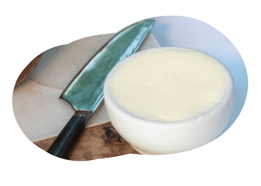 butter in flour