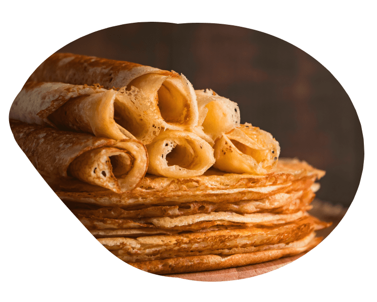 Crepes made with French butter