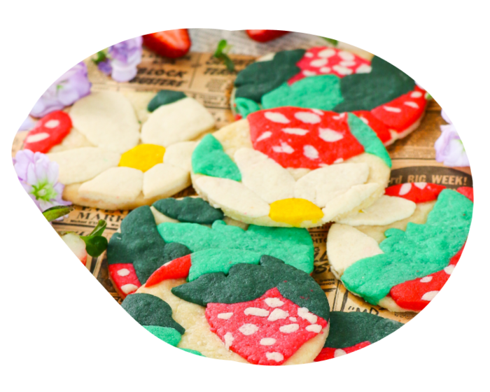 Colorful Butter Shortbread Cookies