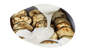 Eggplant gratin with bechamel sauce